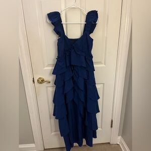 Endless Rose Electric Blue Sleeveless Maxi Dress